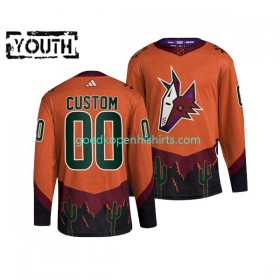 Arizona Coyotes Custom Adidas 2022-2023 Reverse Retro Oranje Authentic Shirt - Kinderen